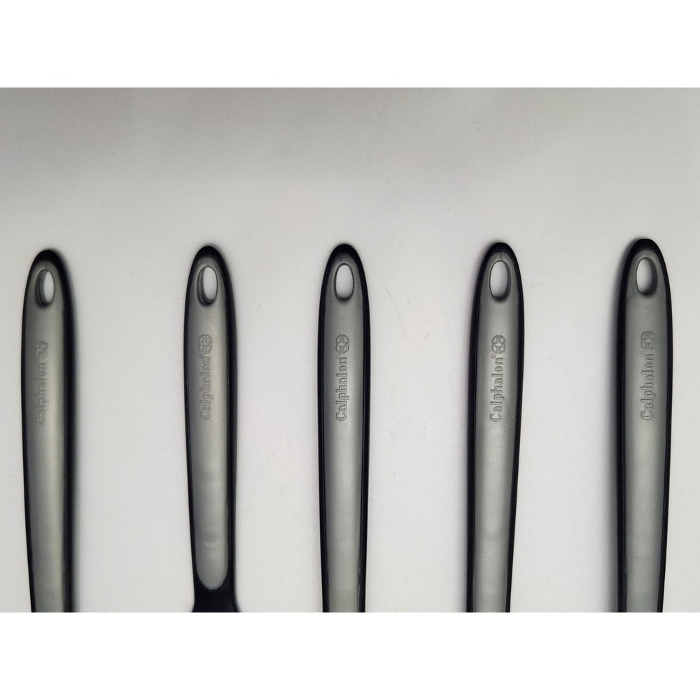 Calphalon Nylon Kitchen Utensil Set Spoon Spatula Black Gray Lot Of 5 - Picture 5 of 5
